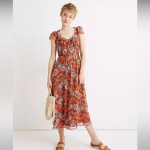 NWT Madewell Floral Midi Dress